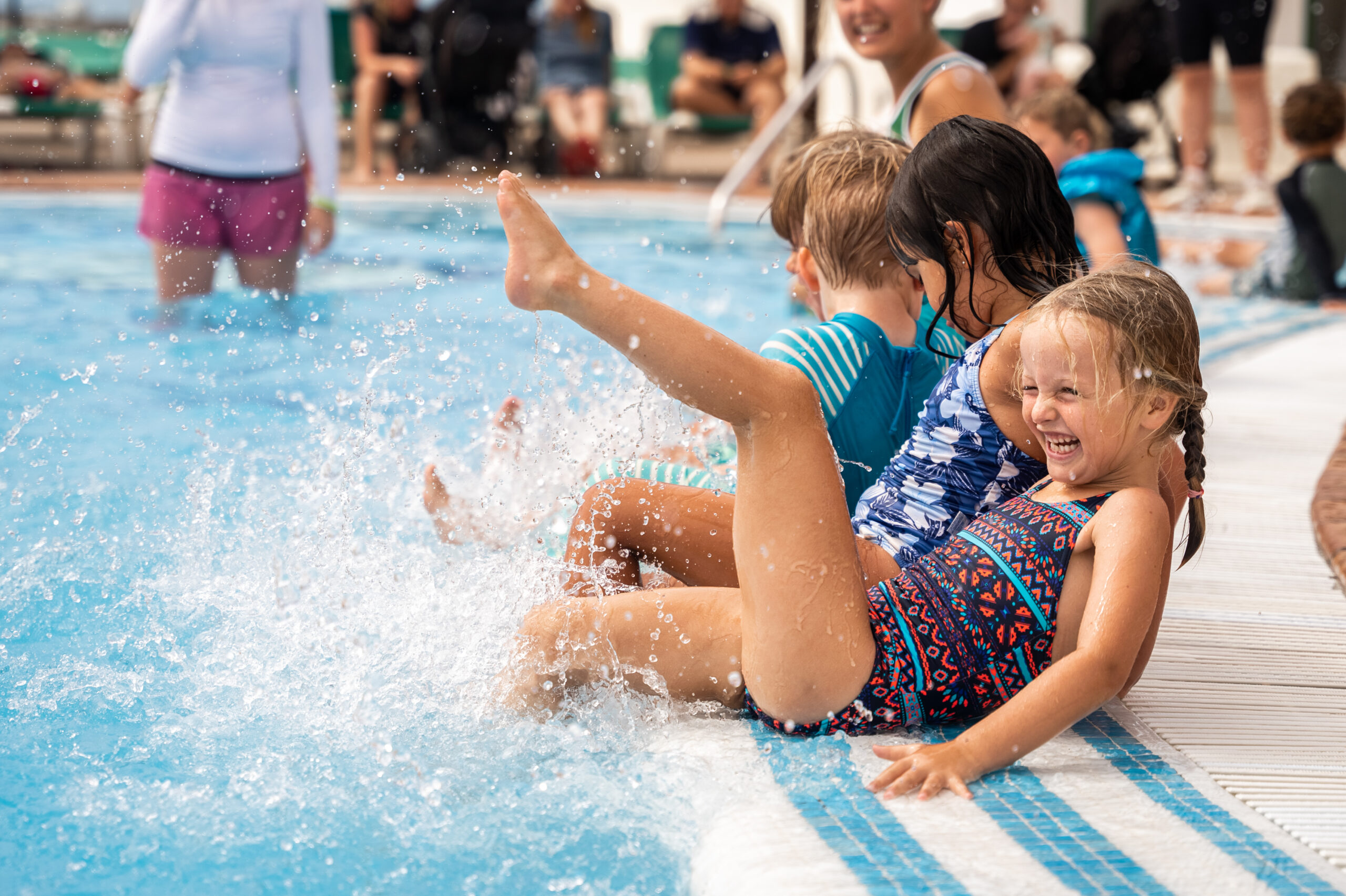 Kids playing at the leisure pool at Club La Santa
