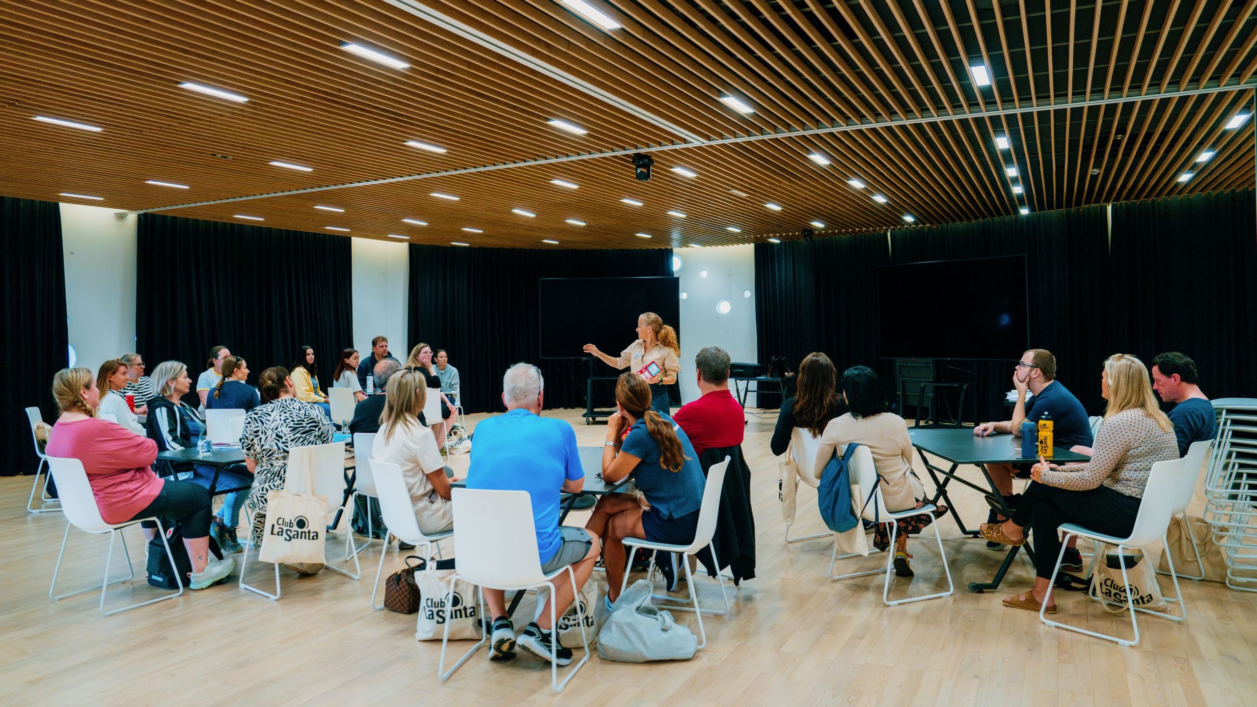 A business conference taking place in the south conference suite at Club La Santa