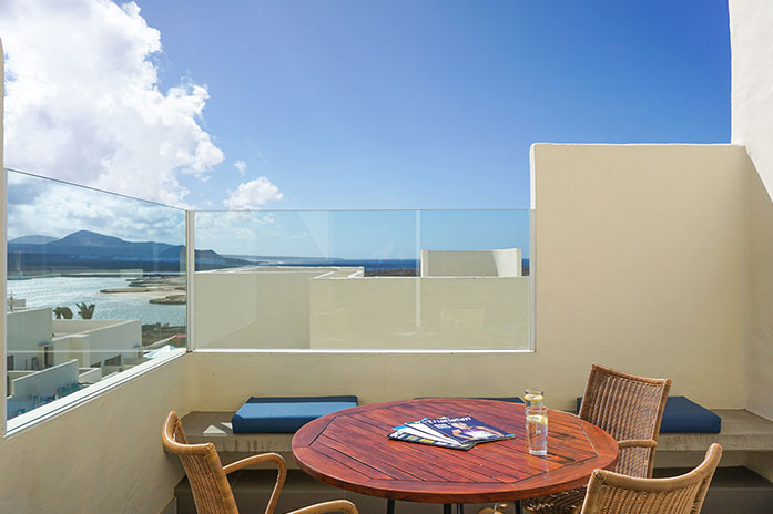 Image of Comfort 1 Bedroom 1 Bathroom apartment with view, showing the balcony.